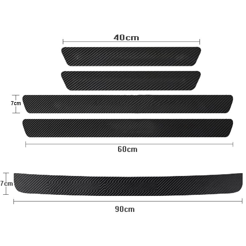 ( 9PCS )Carbon Car Door Sills Stickers