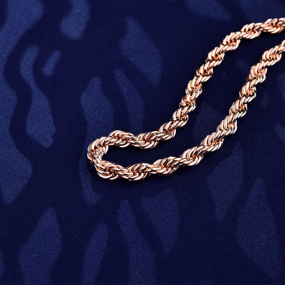 8MM ROPE CHAIN WITH CUSTOM MOISSANITE CLASP