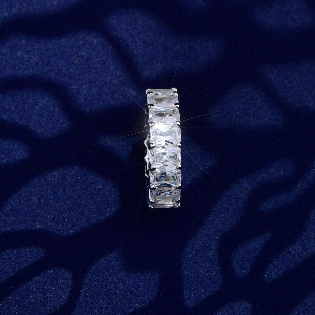 S925 STERLING SILVER BAGUETTE RING