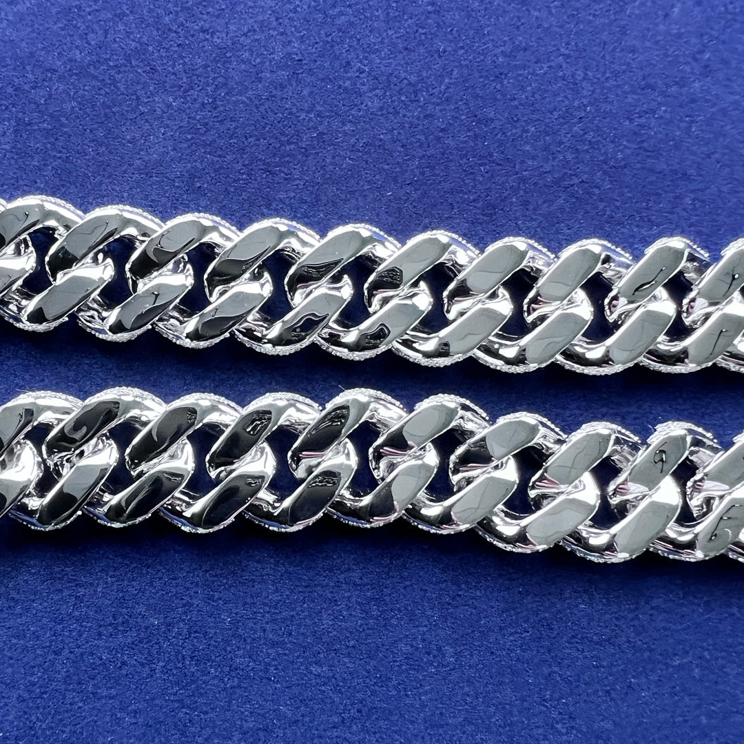 19MM S925 MOISSANITE PRONG CUBAN CHAIN & BRACELET