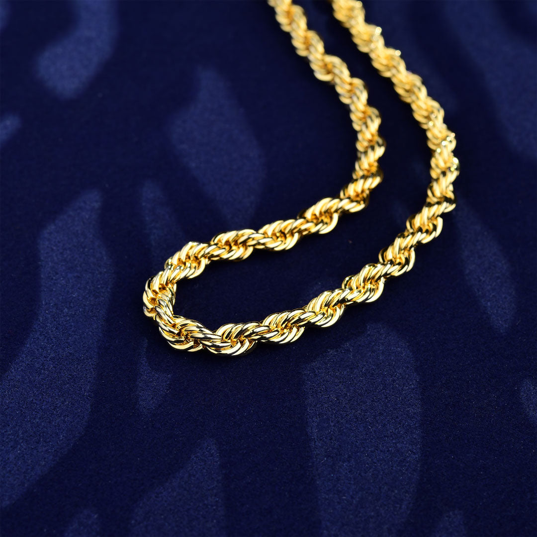 6MM ROPE CHAIN WITH MOISSANITE CLASP