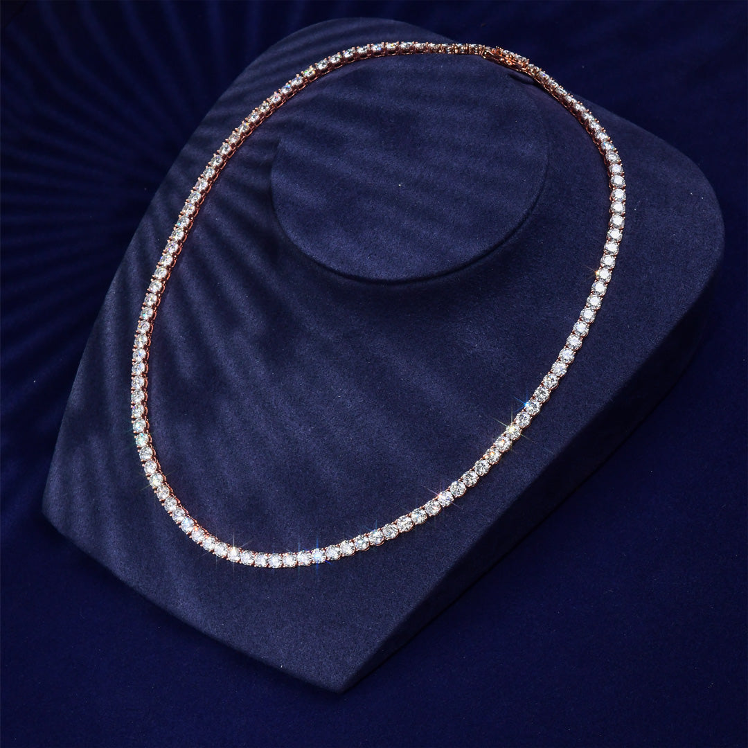 5MM S925 STERLING SILVER MOISSANITE TENNIS CHAIN & BRACELET