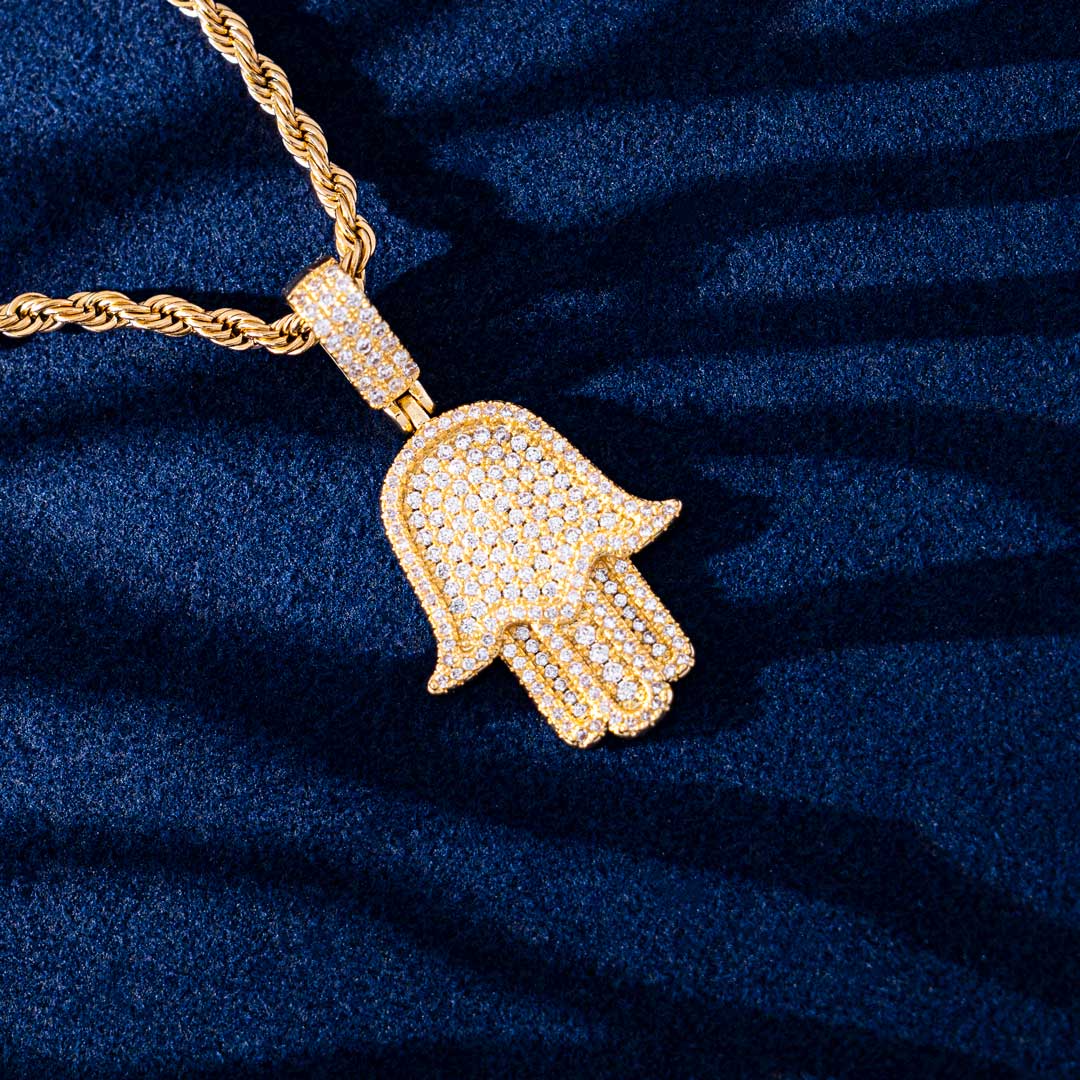 DOUBLE-LAYERED HAMSA PENDANT