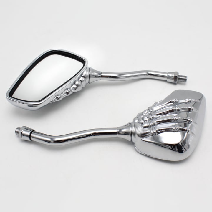 🔥HOT SALE 49% OFF - 360° Rotation Skull Hand Rear Motorcycle Mirrors (A Pair)