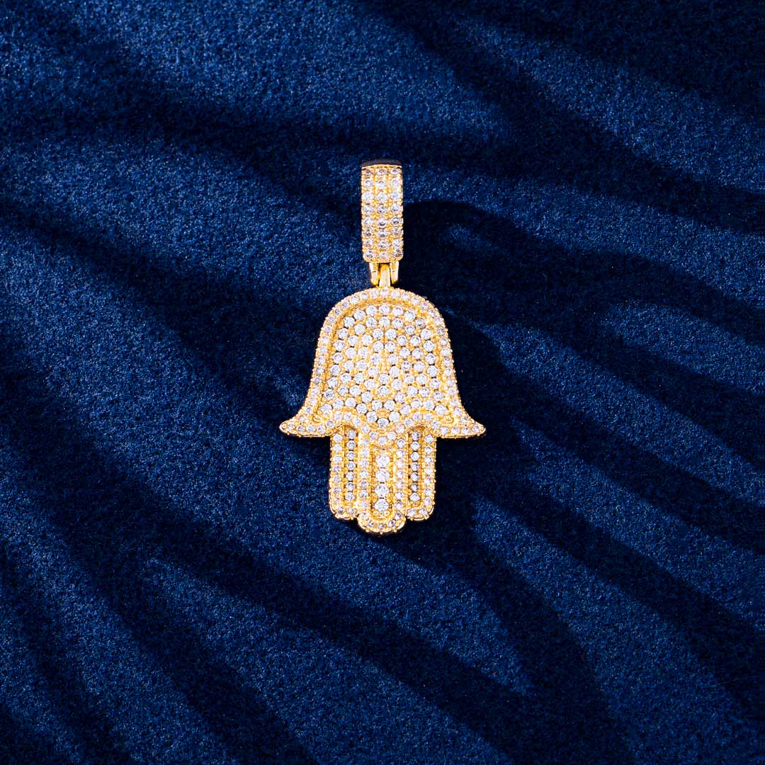 DOUBLE-LAYERED HAMSA PENDANT