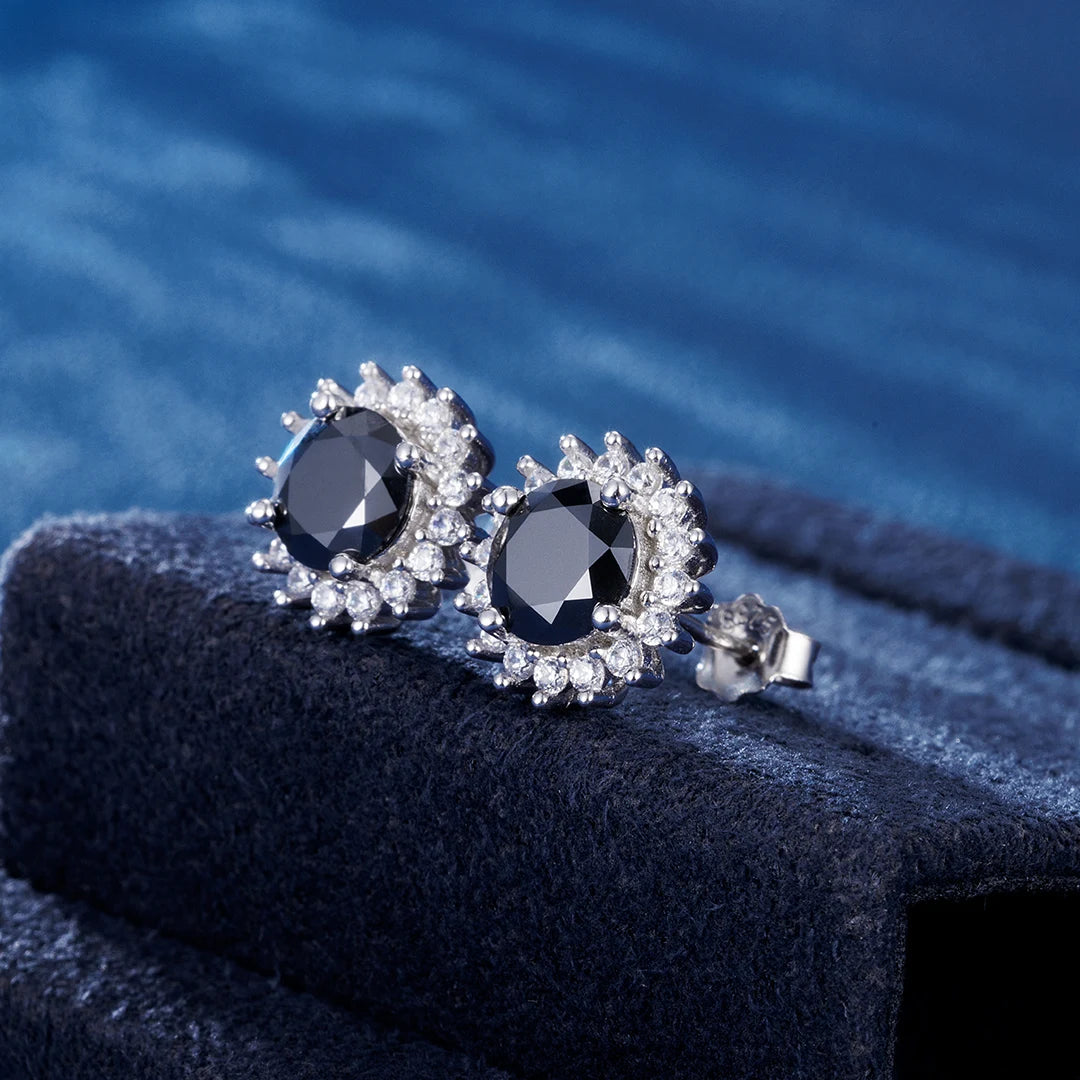 S925 HALO SUN STUD EARRINGS