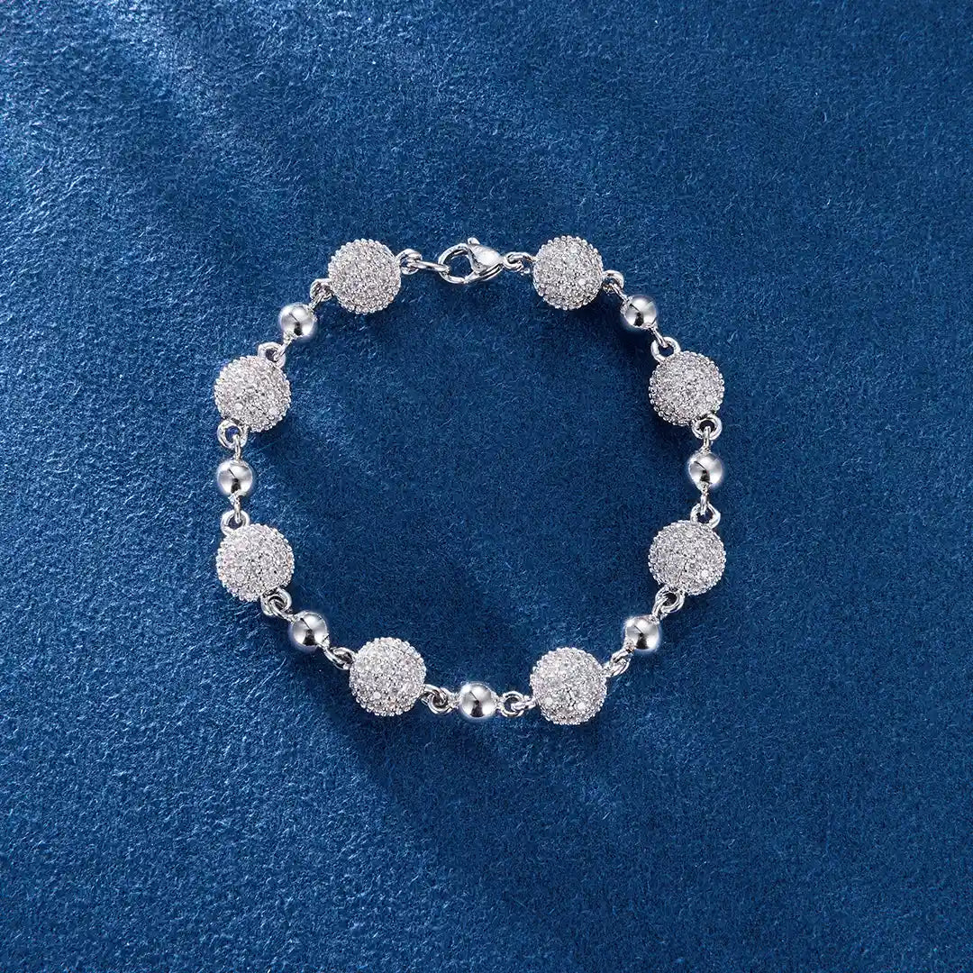 MADE TO ORDER MOISSANITE ICED BALL CHAIN & BRACELET