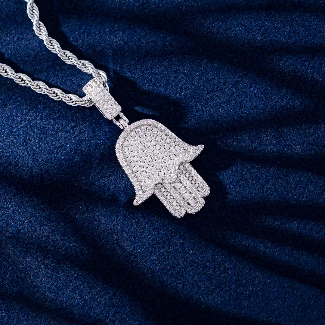 DOUBLE-LAYERED HAMSA PENDANT